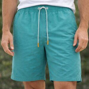 Bonobos Teal Swim Shorts Size L Drawstring Elastic Waist Quick Dry Beach
